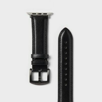 heyday Apple Watch Faux Leather Band Black 42/44/45mm