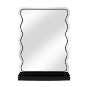 [Like New] View Wavy LED Plug In Vanity Mirror with Phone Holder