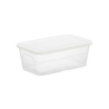 6qt Clear Storage Box White - Brightroom™