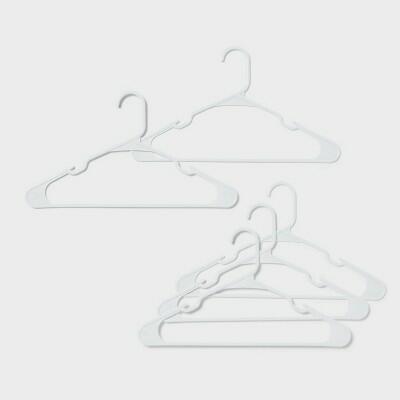 [Like New] Room Essentials Plastic Hangers 50pk White Clothes Hangers for Adult Closets
