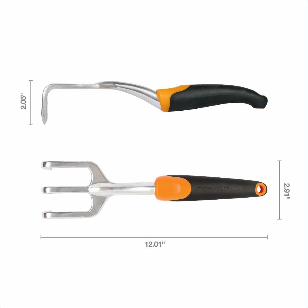 Fiskars Ergo Cultivator Heavy Duty Garden Tool with Hanging Hole 12"