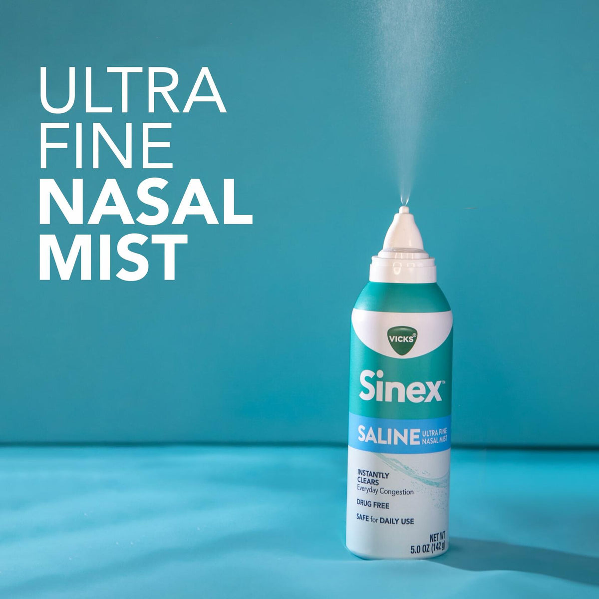 BestBy10/28 Vicks Sinex Saline Nasal Spray Drug Free Ultra Fine Mist 5oz