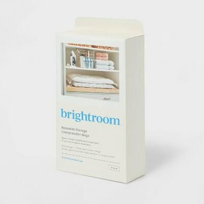 Brightroom™ Compression Bags 2pc Clear XL Vacuum Seal Storage Zipper