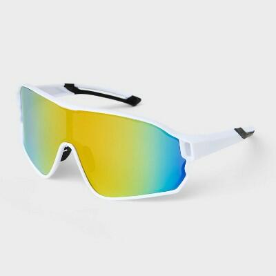 Pride Adult Visor Shield Sunglasses Rainbow Mirrored