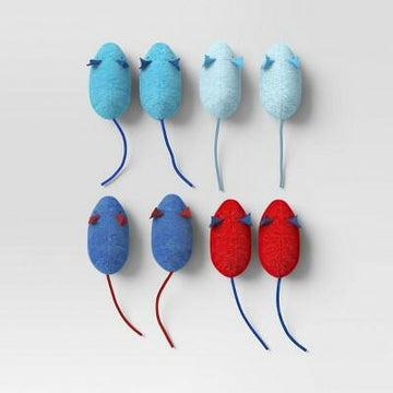 Americana Little Mice Cat Plush Toy Set 8pcs Multicolor Sun Squad