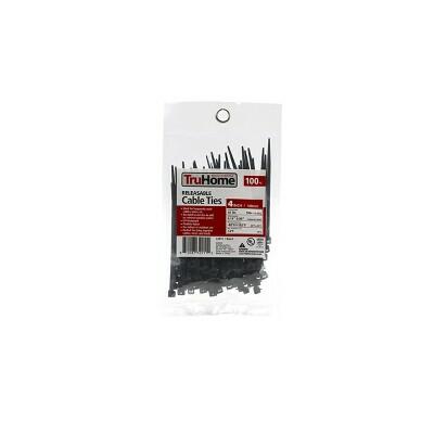 TruHome Mr. Brands Black Cable Tie 4'' 100ct