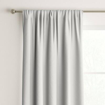 [Like New] Room Essentials 42x84in Heathered White Room Darkening Curtain Panel