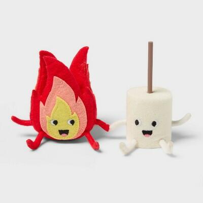Sun Squad Felt Fire and Marshmallow Duo Summer Figurines