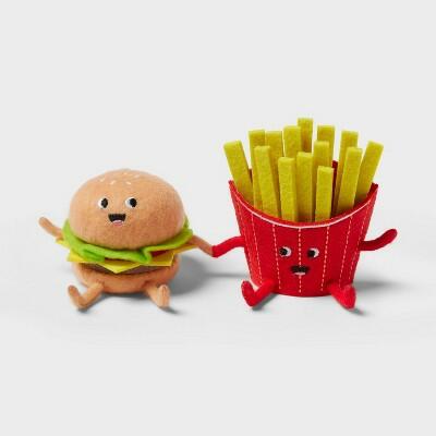 Sun Squad Felt Duo Cheeseburger and Fries Summer Figurines