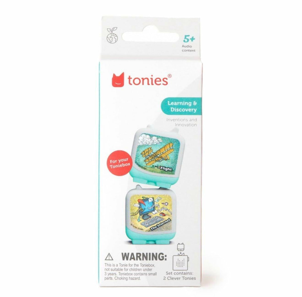 Tonies Inventions Flight & Internet Clever 2 Pack Audio Learning Kids