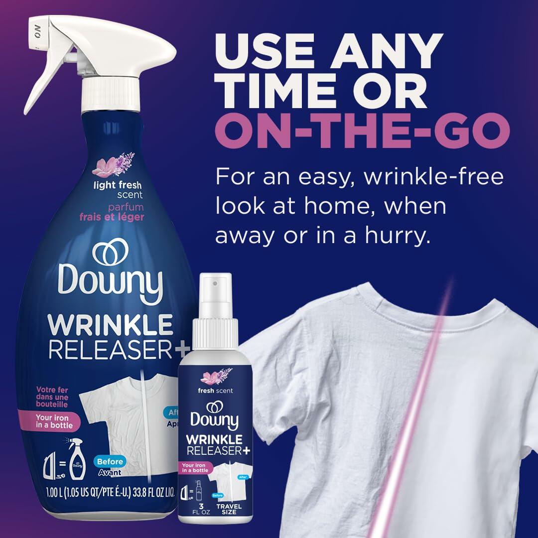 Downy Wrinkle Releaser Spray Light Fresh Scent Fabric Refresher 33.8oz
