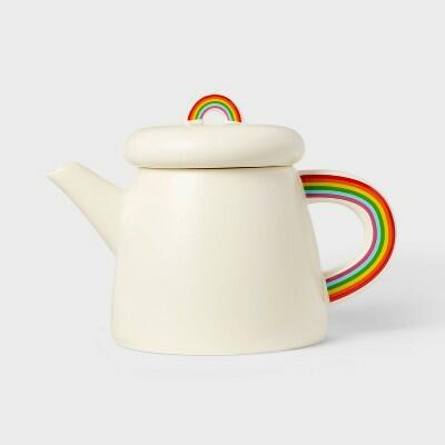 Target Pride Spill The Tea Rainbow Ceramic Stoneware Teapot 35oz Cream