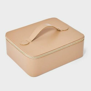 A New Day Travel Jewelry Box Brown with Mini Organizer Zip-Around