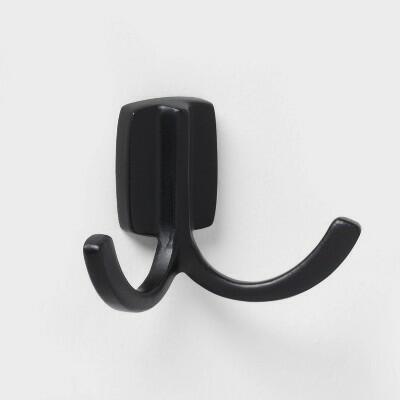 Brightroom Modern Octopus Towel Hook Matte Black Aluminum 20lb Capacity