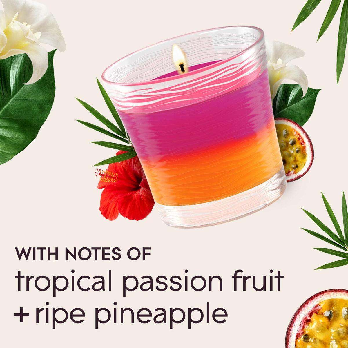Glade 2in1 Scented Candle Jar Hawaiian Breeze & Vanilla Passion 4.08oz 2 Ct