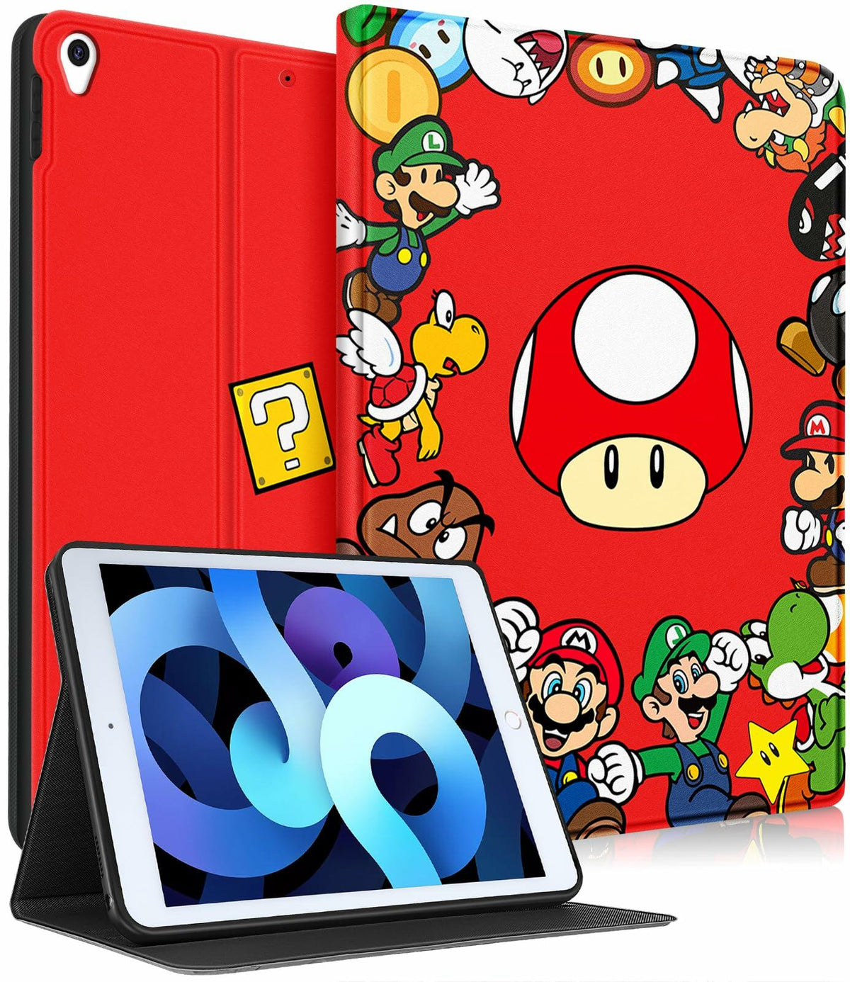Besoar iPad Air 3/Pro 10.5 Case Cute Cartoon Kawaii Slim Folio Mogu Color