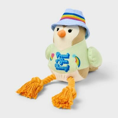 Pride Paloma Bird Dog Rope Plush Toy 5.5" Polyester Material