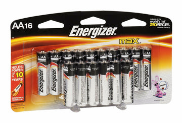 Energizer Max AA Battery 16 Pack Alkaline Long Lasting Power