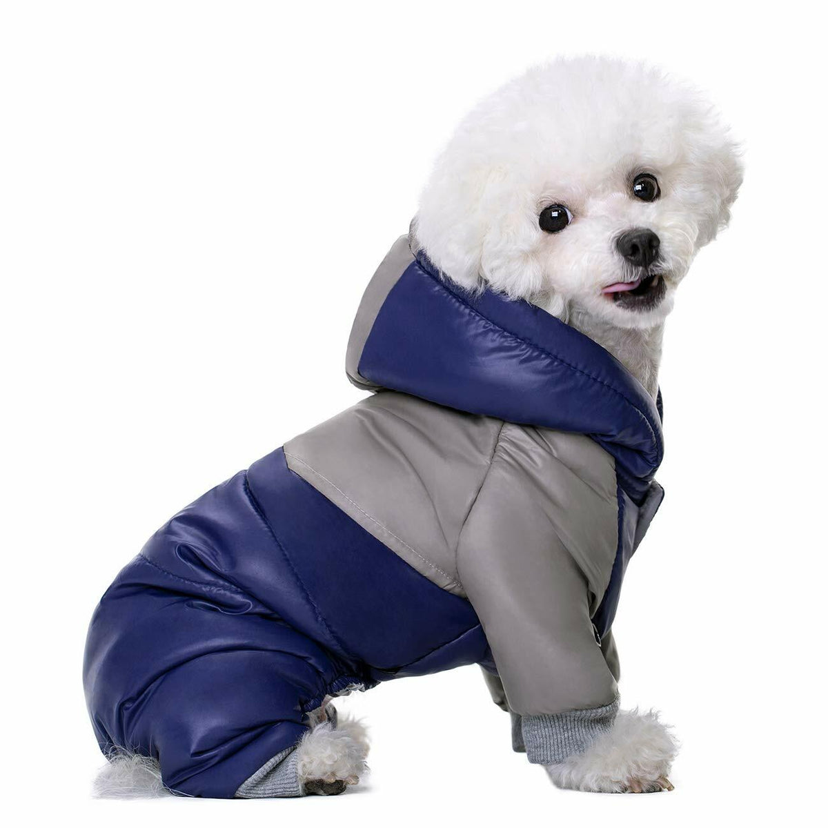 Miaododo Winter Dog Coat Hooded Cotton-Padded Pink Size XXL