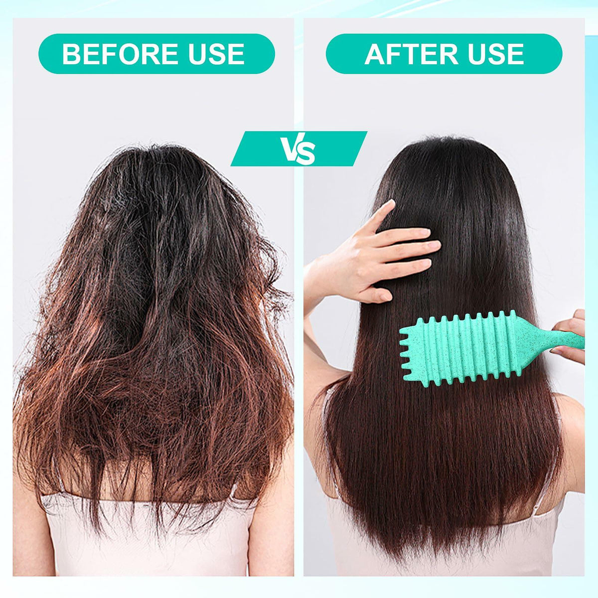 [Like New] Candy Brush Curly Hair Defining Boar Bristle Brush Green