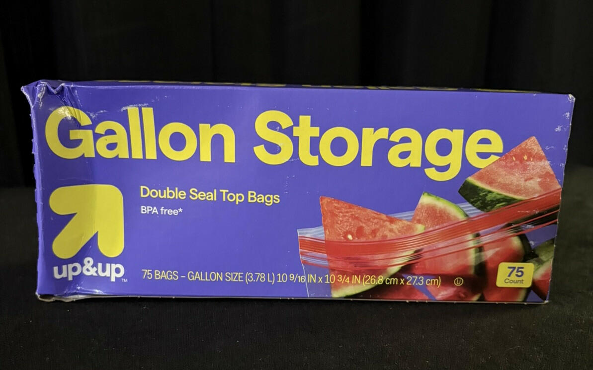 [Like New] Up&Up Double Seal Gallon Zip Seal Bags Clear 75 Count BPA Free