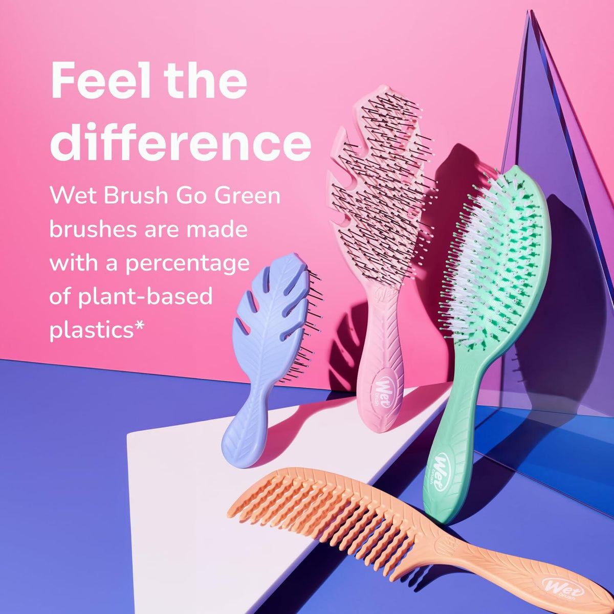 [Like New] Wet Brush Go Green Mini Detangler Hair Brush Purple Travel Size