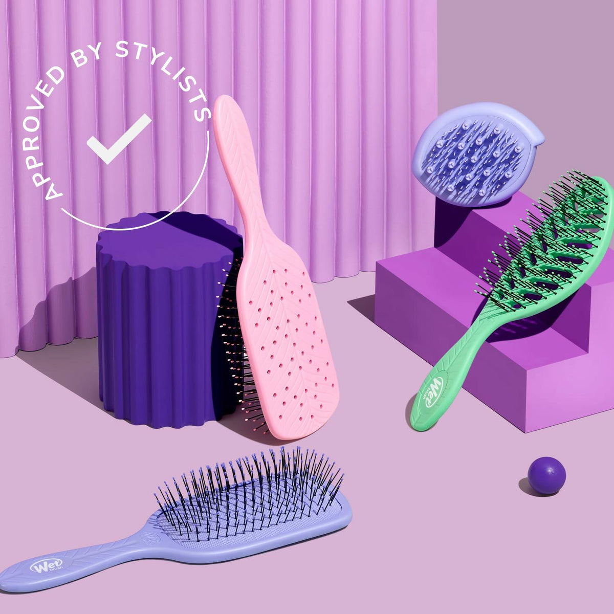 [Like New] Wet Brush Go Green Mini Detangler Hair Brush Purple Travel Size