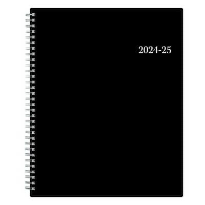 Blue Sky 2024-25 Weekly Monthly Planner 11x8.5 Black Wirebound