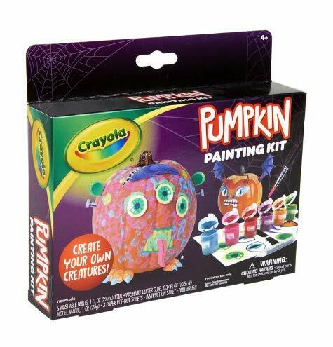 [Like New] Crayola Pumpkin Painting Kit Paint Sticks Glitter Glue Halloween Craft