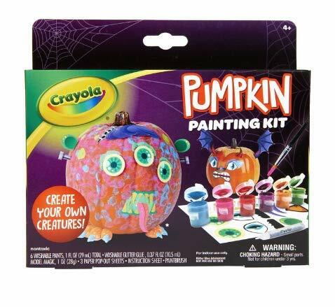 [Like New] Crayola Pumpkin Painting Kit Paint Sticks Glitter Glue Halloween Craft