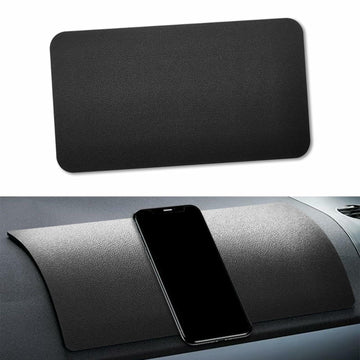 Tobenbone Car Dashboard Anti-Slip Rubber Mat 10.6x5.9 Black Grid