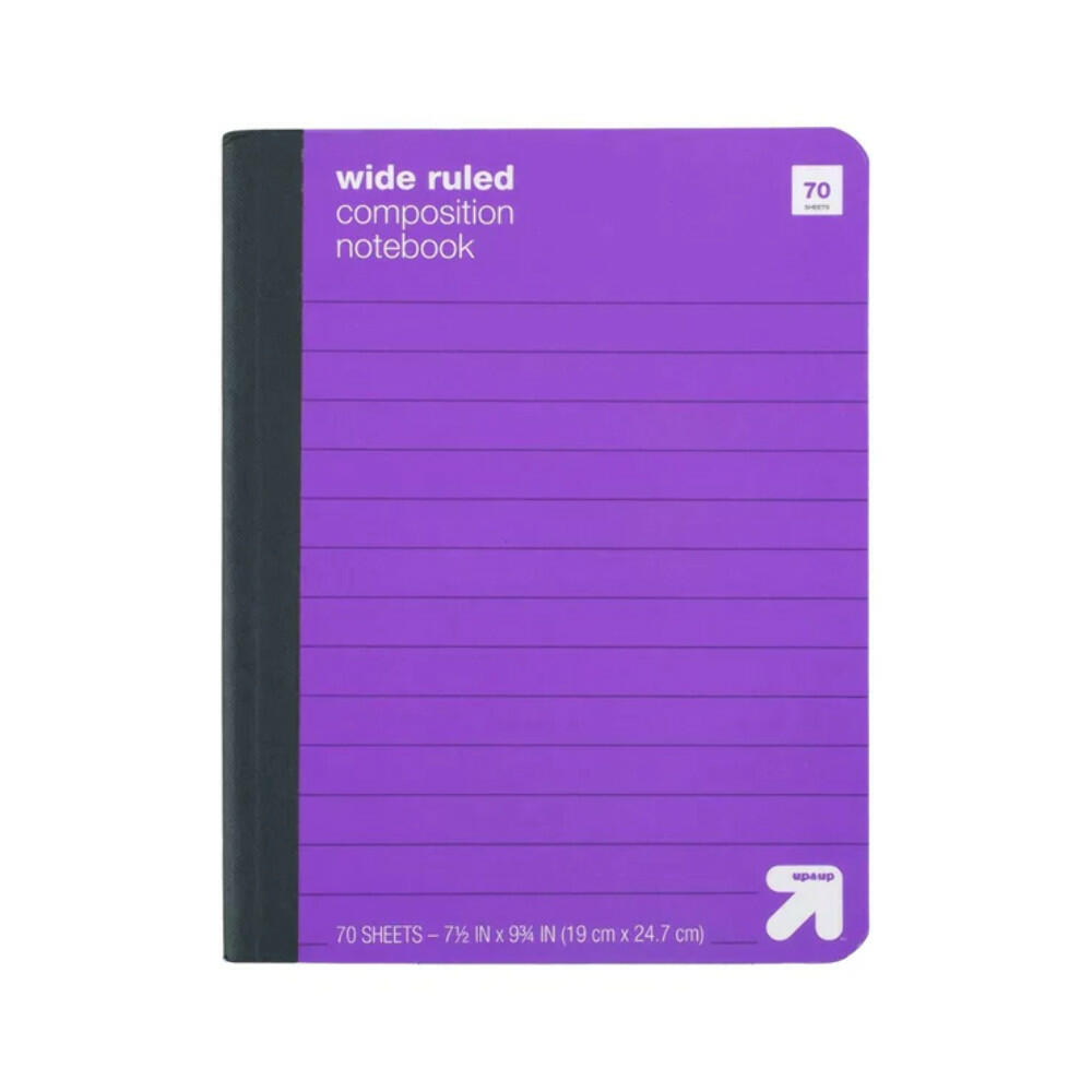 Target Up & Up Wide Ruled Composition Notebook Purple 70 Sheets