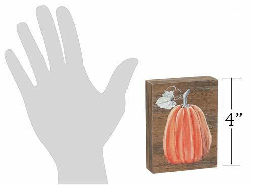 [Like New] Collins Painting Mini Fall Wood Block Sign Tall Pumpkin Rustic Decor