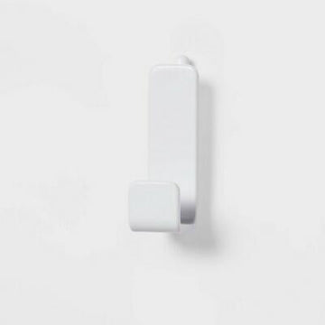 Brightroom Pegboard Single Hooks Adjustable Storage White Set of 2 Plastic