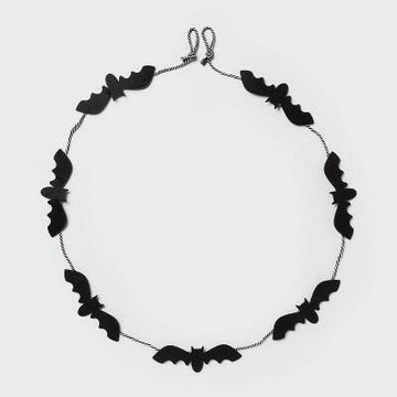 Spritz Halloween Felt Bat Garland Black Halloween Decoration