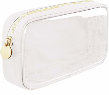 PRRQFJZS Clear Waterproof Makeup Bag Cosmetic Organizer Travel M White