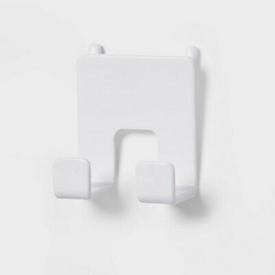 Brightroom Pegboard Double Hooks Adjustable Storage 2 Count Plastic Utility