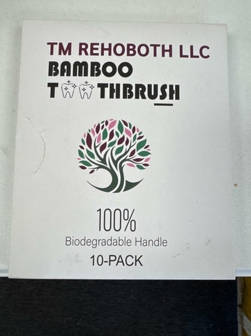 Soft Bamboo Toothbrush 10 Pack Soft Bristles Biodegradable Handle Eco