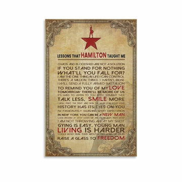 LINWDSB Hamilton Lessons Education Poster 12x18in Unframe-style Portrait