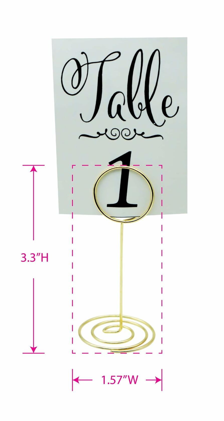 Generic Table Number Holders Metal 845mm Gold