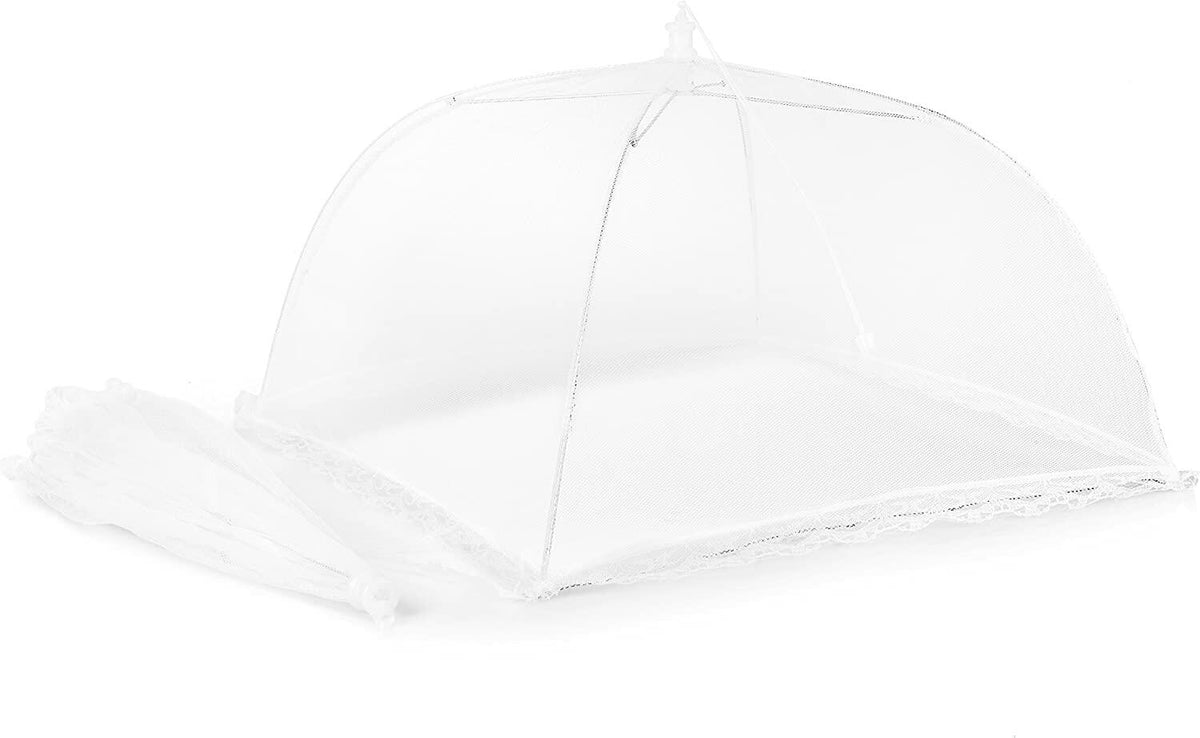 Alysontech Mesh Outdoor Food Cover Tents 6 Pack White Collapsible Pop Up