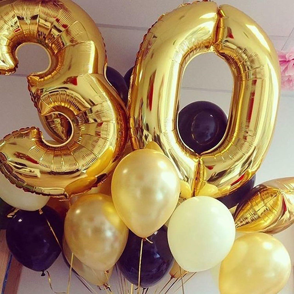 KALOR 40 Inch Gold Number 8 Mylar Foil Balloon Birthday Party Decoration