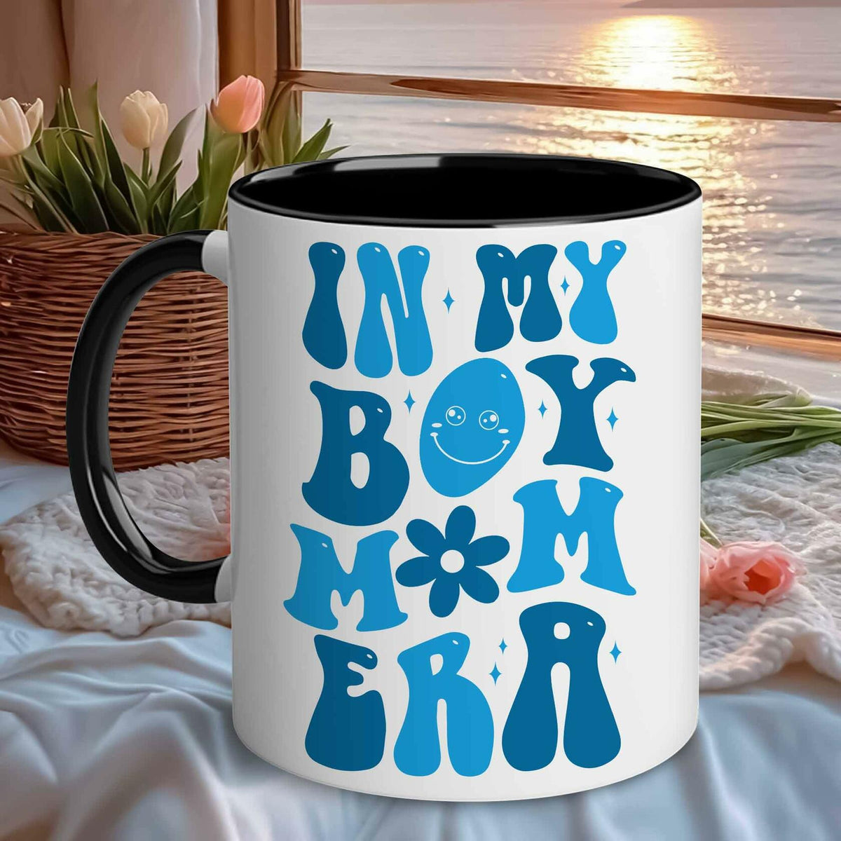 [Like New] CHIMCHICHCHOE Boy Mom Era Coffee Mug Multicolor Accent 11 OZ Ceramic