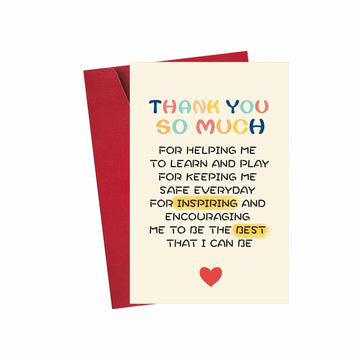 Detuca Best Teacher Thank You Card Gift from Students Funny Appreciation