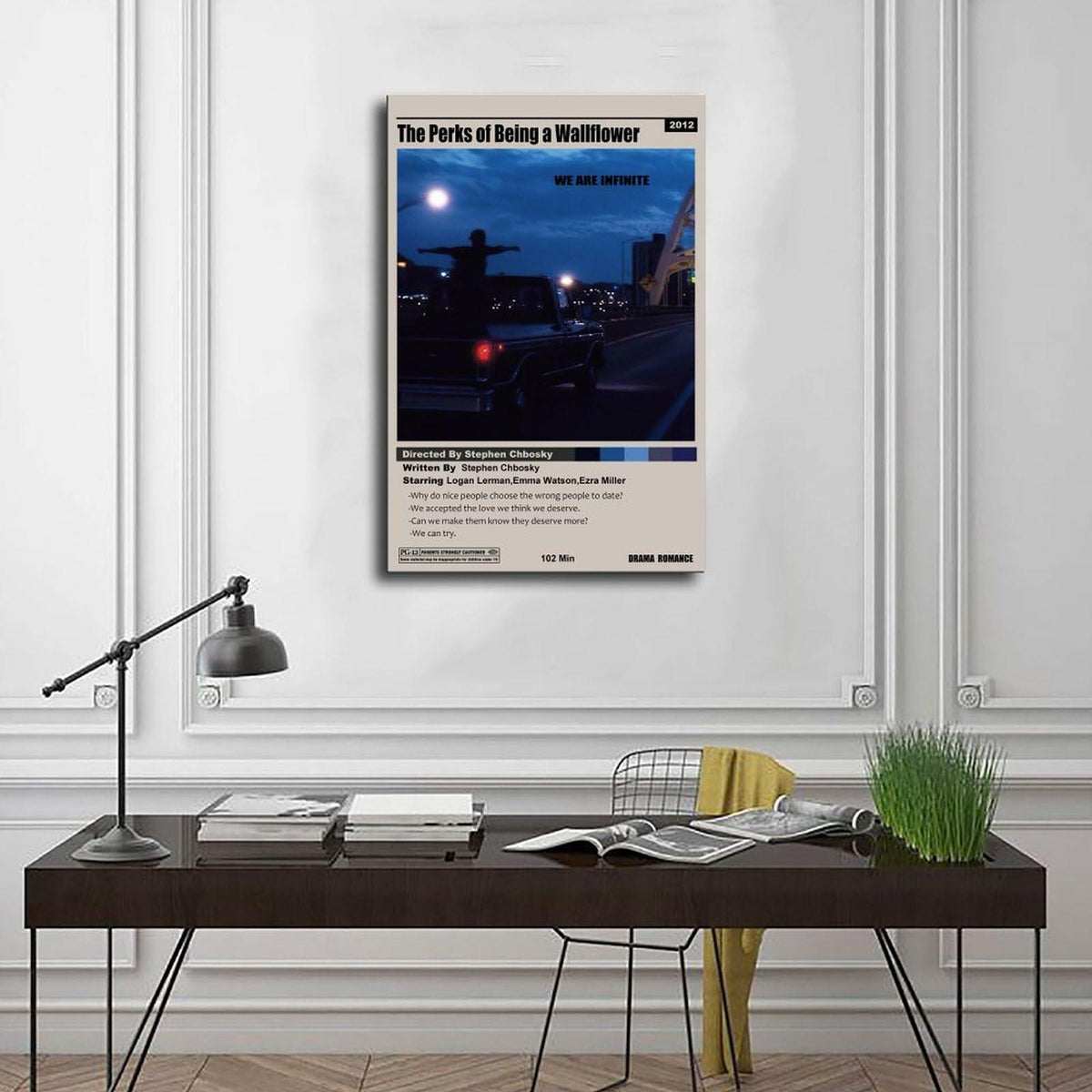 ELSARBEINA Perks of Being A Wallflower Canvas Poster 12x18in Earthy Tones