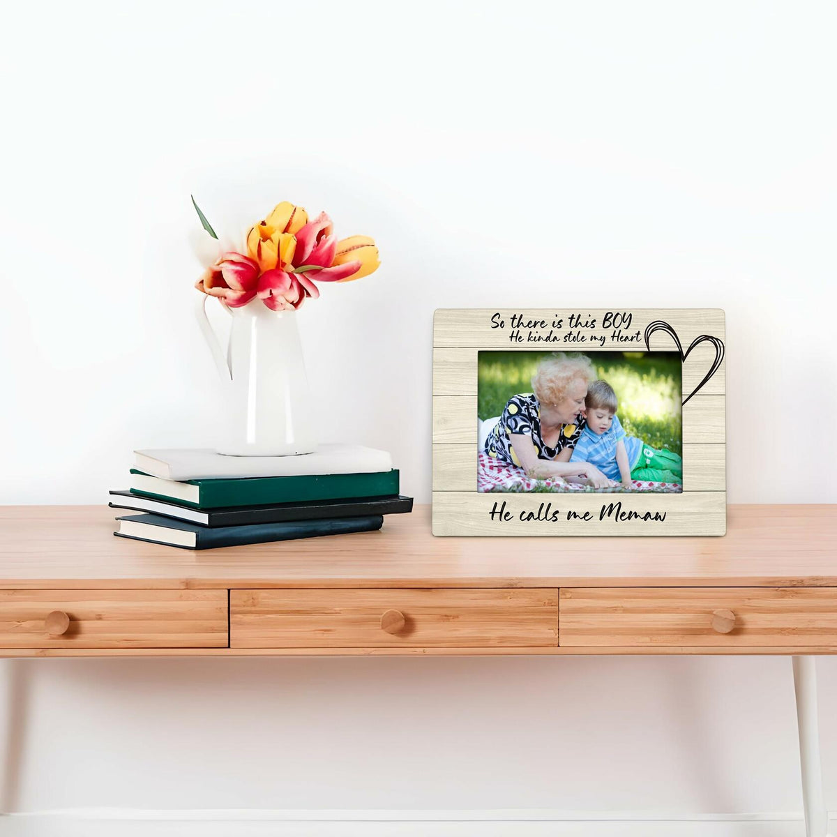 Foyoulame Uncle 4x6 Wooden Photo Frame Tabletop Memaw Color