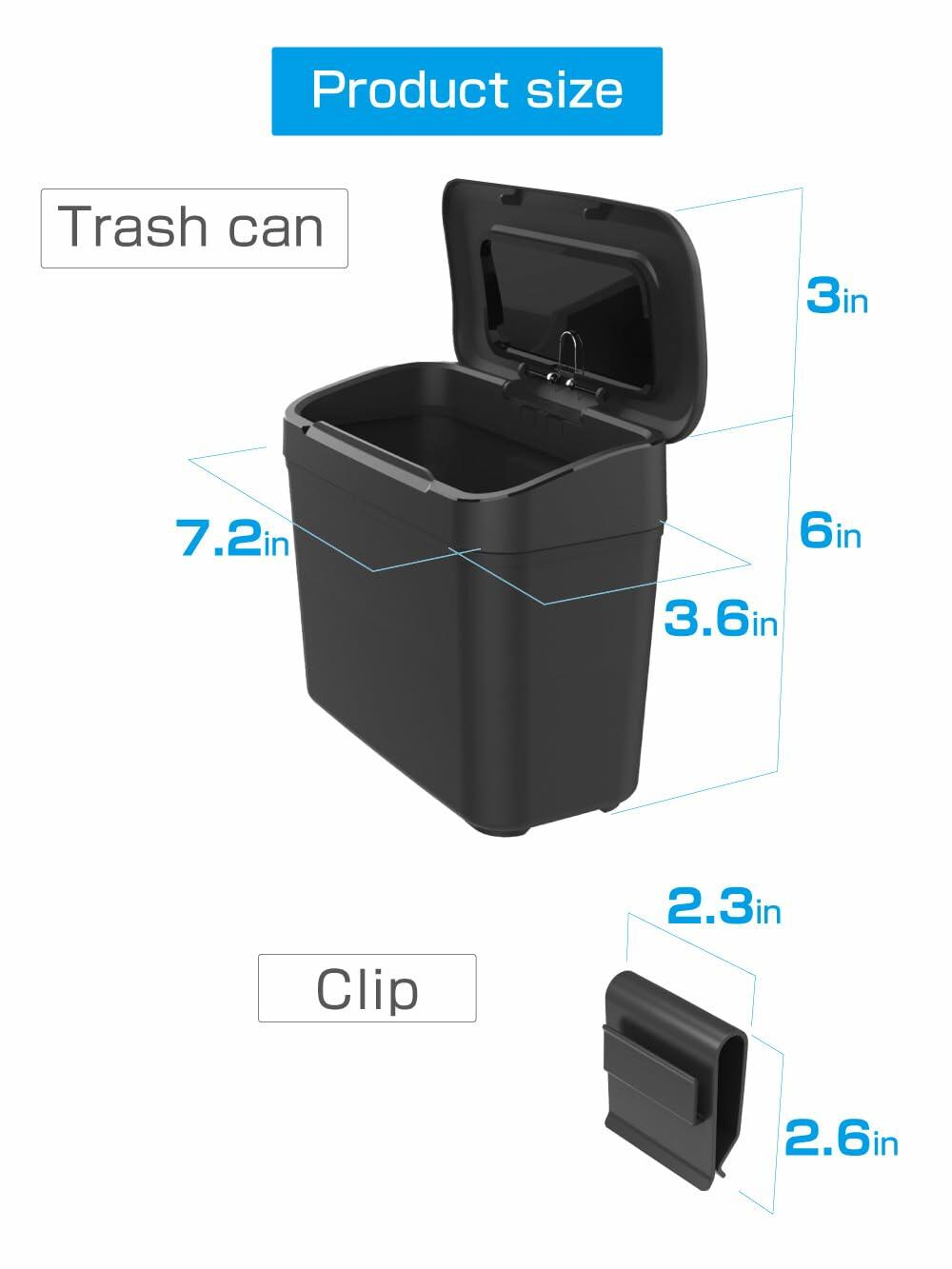 EXEA Car Trash Can Two-Way Open Door Pocket Easy Disposal GS-101 Japan