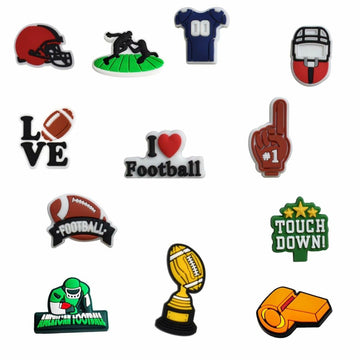 Generic Football Shoes Charms 12PCS Sport Wristbands Decoration Orange