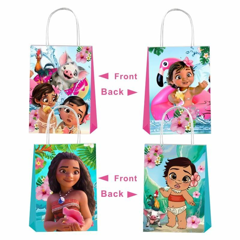FFGJA Baby Cartoon Theme Gift Bags with Handles Multicolor 12pcs Birthday
