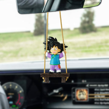 GONIAOCON Car Swing Ornament Purple Stainless Steel Rear View Mirror Decor